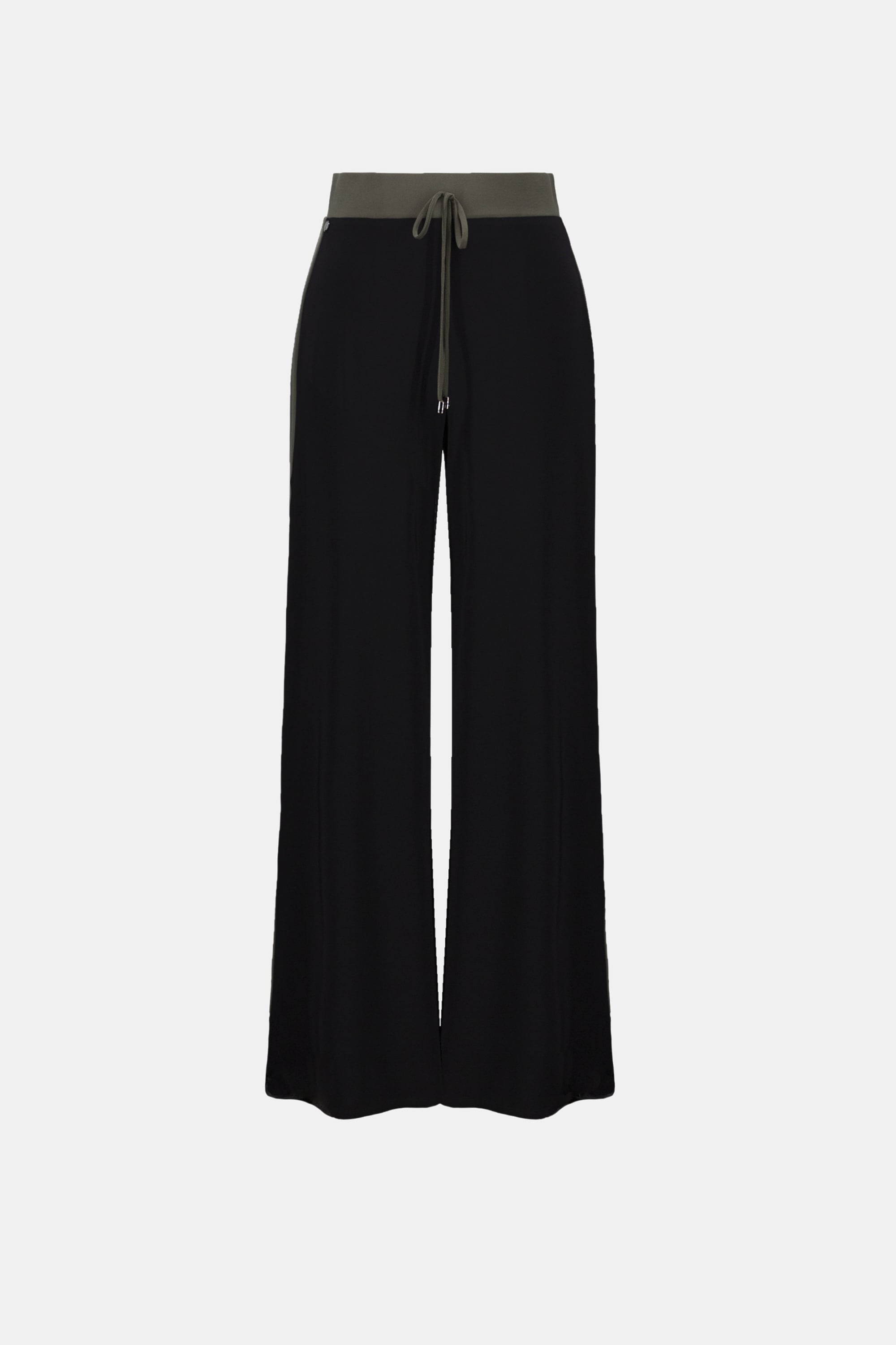 Silky Knit Color Block Wide Leg Pull-On Pants