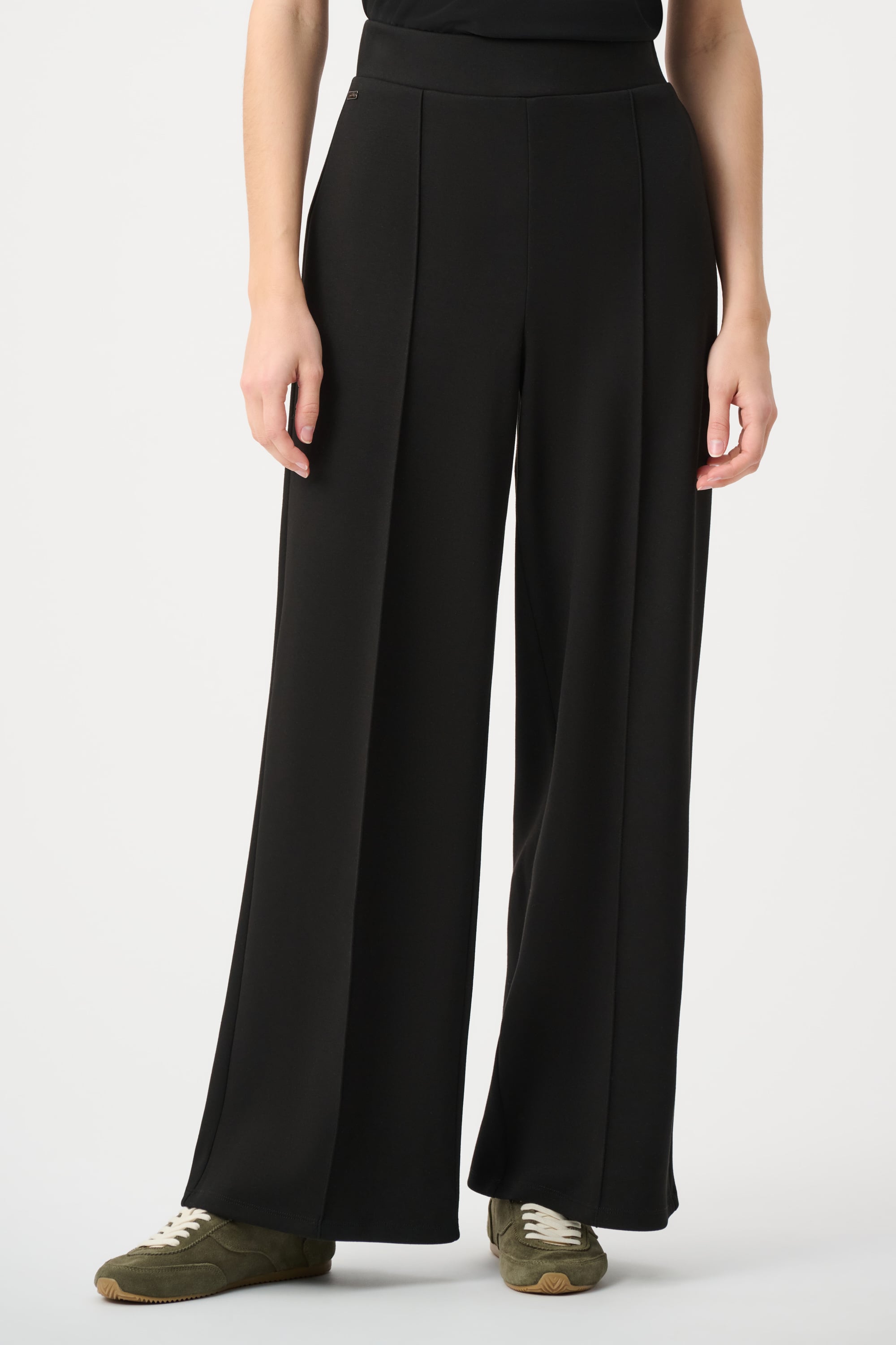 Scuba Jersey Wide Leg Pull-On Pants