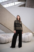 Scuba Jersey Wide Leg Pull-On Pants