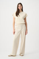 Scuba Jersey Wide Leg Pull-On Pants