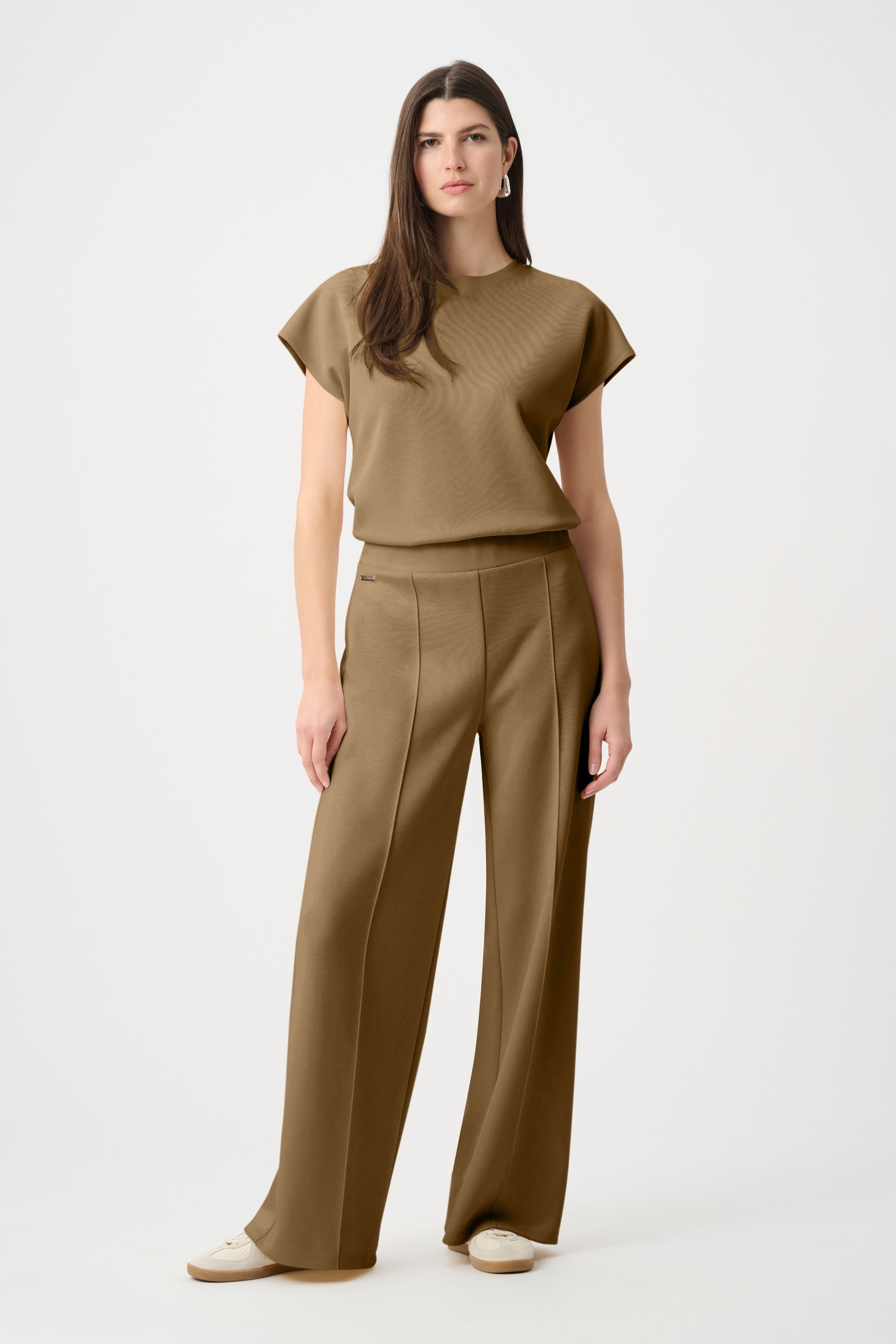 Scuba Jersey Wide Leg Pull-On Pants