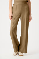 Scuba Jersey Wide Leg Pull-On Pants