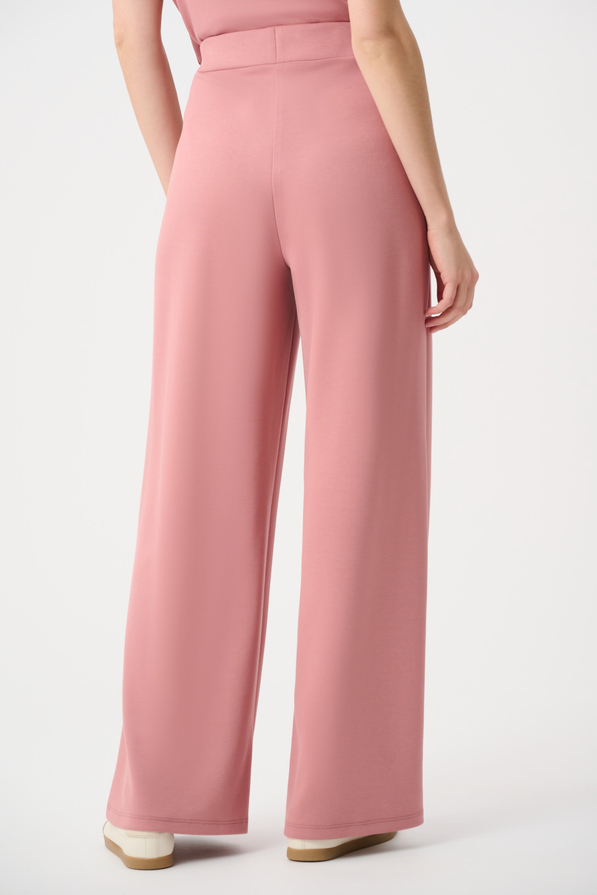 Scuba Jersey Wide Leg Pull-On Pants