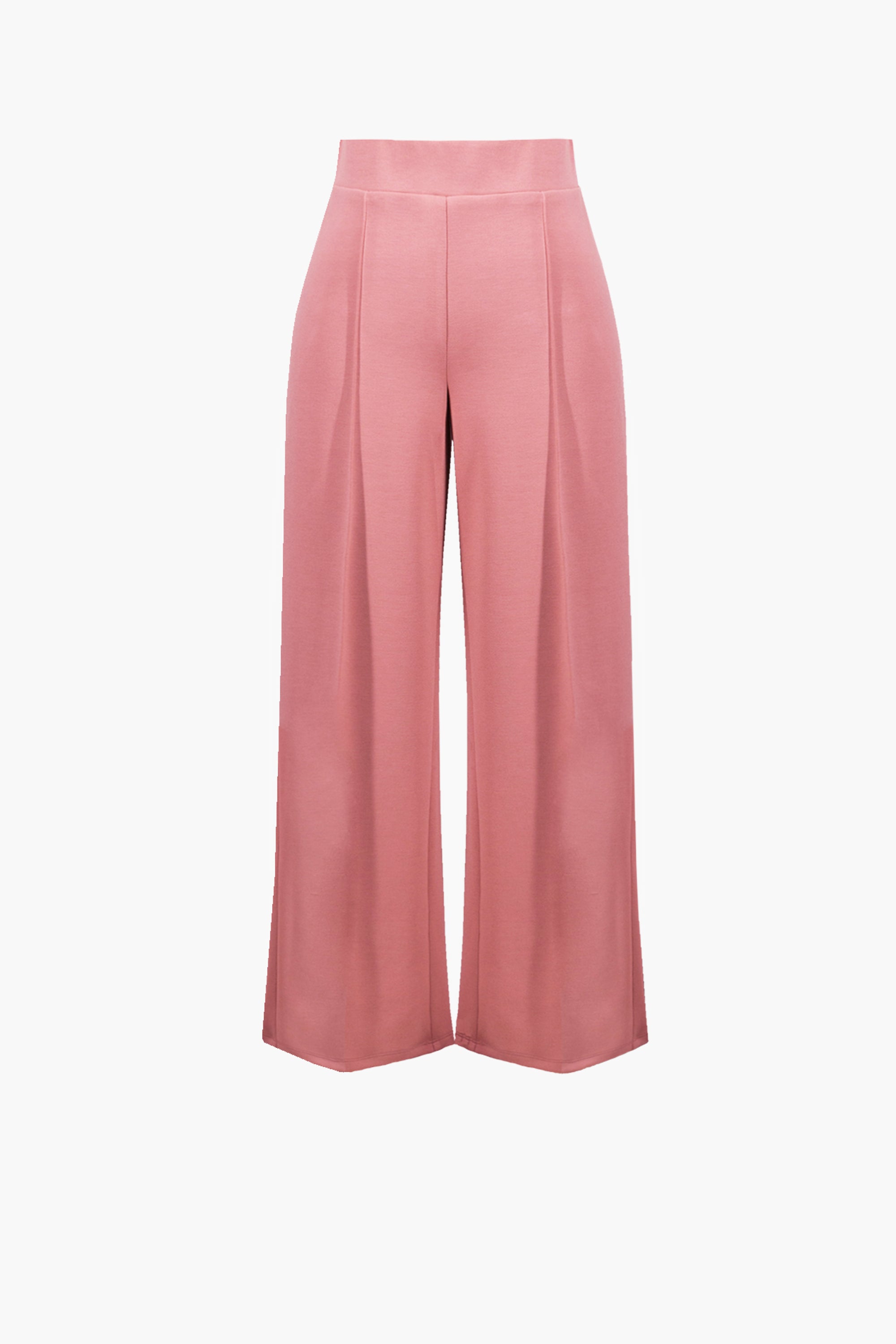 Scuba Jersey Wide Leg Pull-On Pants