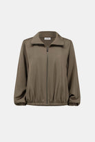 Recycled Satin Zipped Bomber Jacket