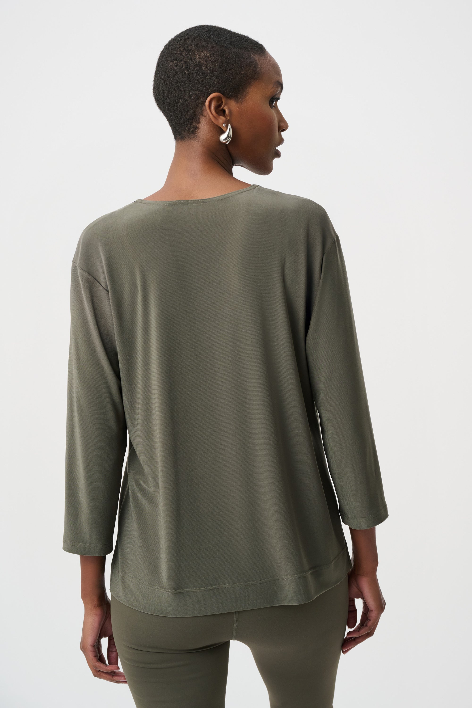 Silky Knit Color Block Straight Top