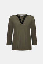 Silky Knit Color Block Straight Top