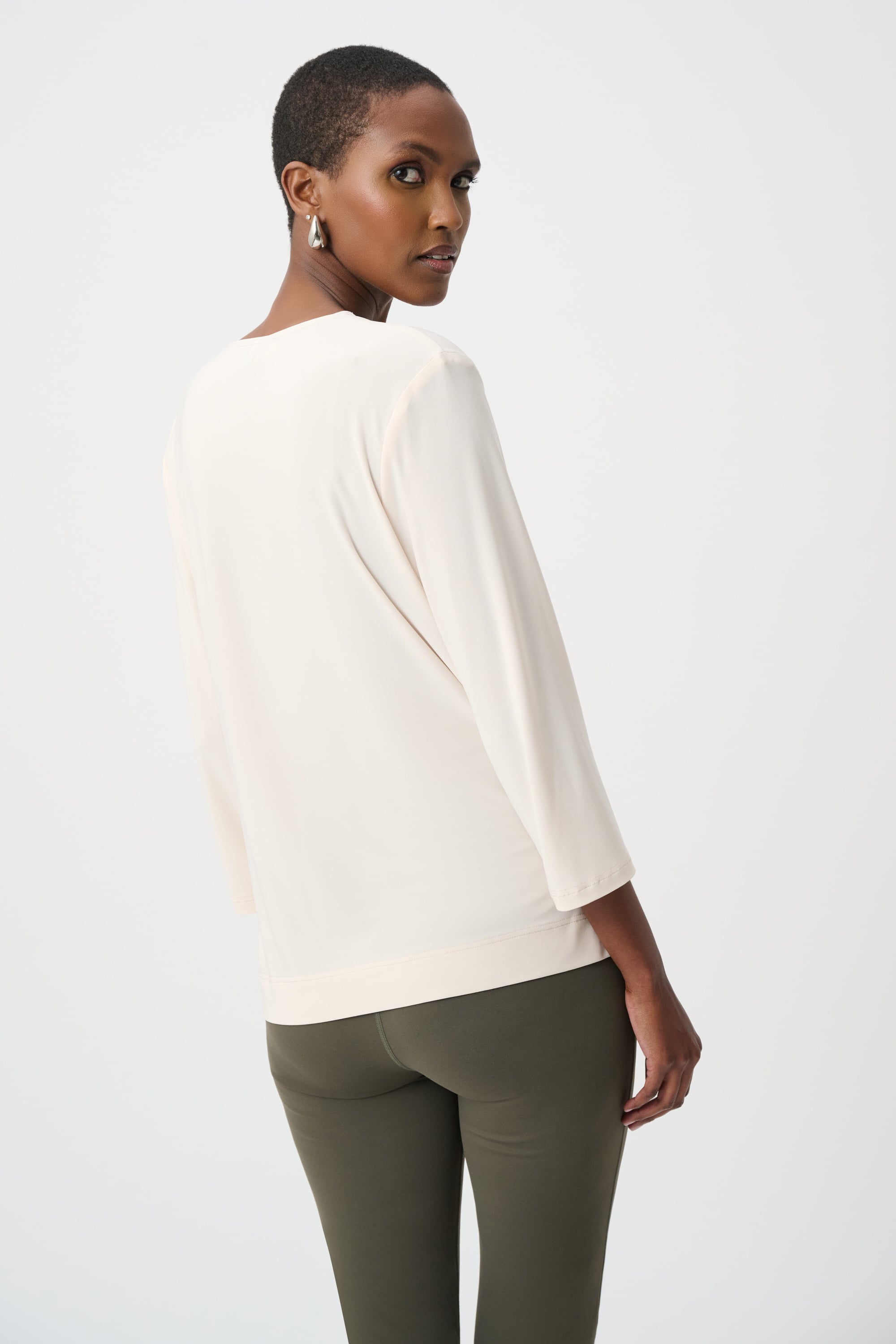 Silky Knit Color Block Straight Top