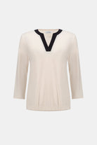 Silky Knit Color Block Straight Top
