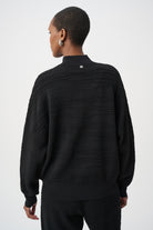 Sweater Knit Mock-Neck Cocoon Sweater