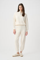Sweater Knit Mock-Neck Cocoon Sweater