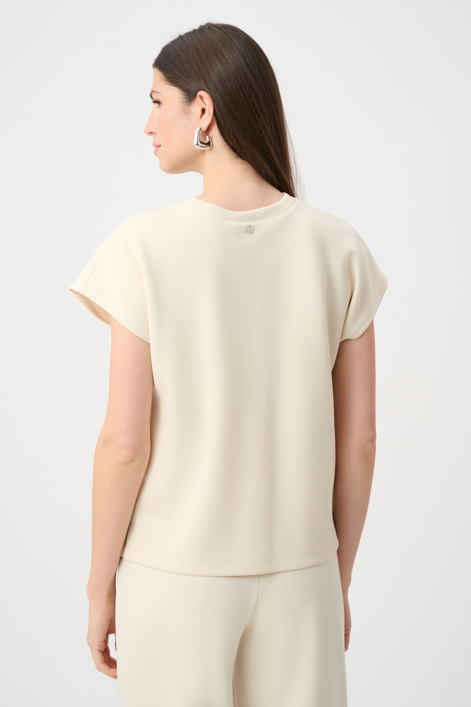 Scuba Jersey Crewneck Boxy Top