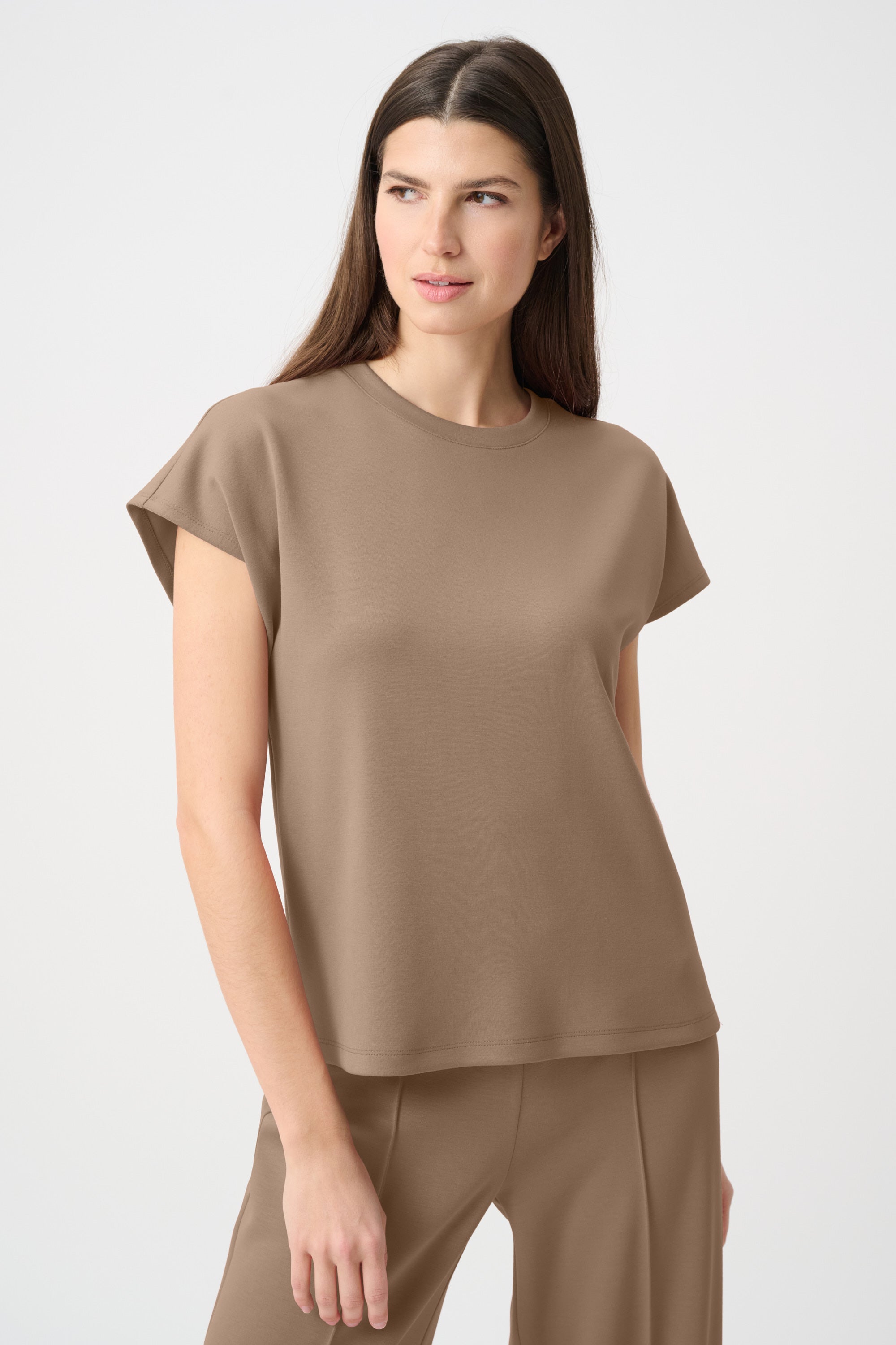 Scuba Jersey Crewneck Boxy Top