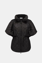 Quilted Nylon Shawl-Neck Boxy Vest