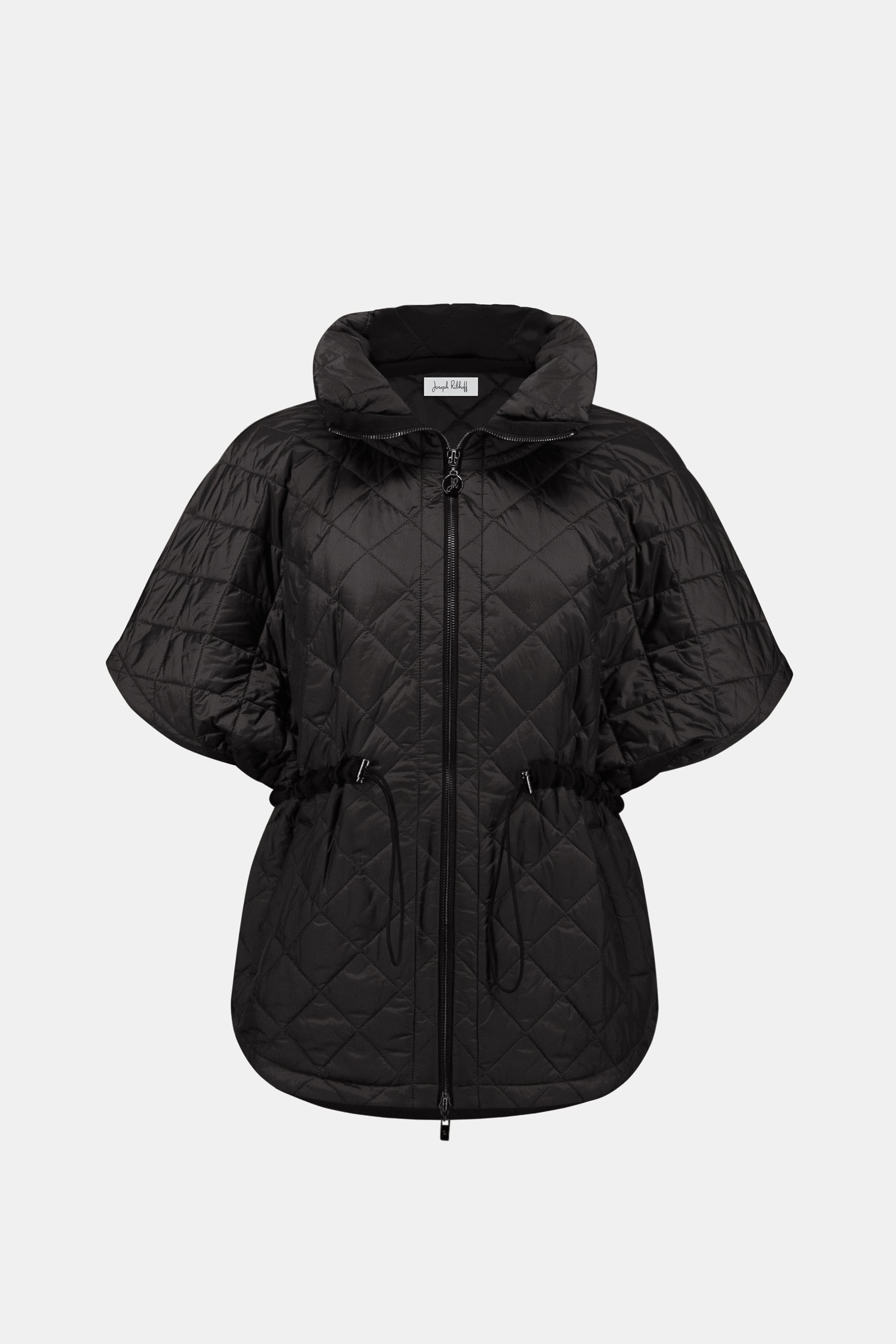 Quilted Nylon Shawl-Neck Boxy Vest