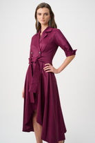 Signature | Stretch Taffeta Fit and Flare Wrap Dress