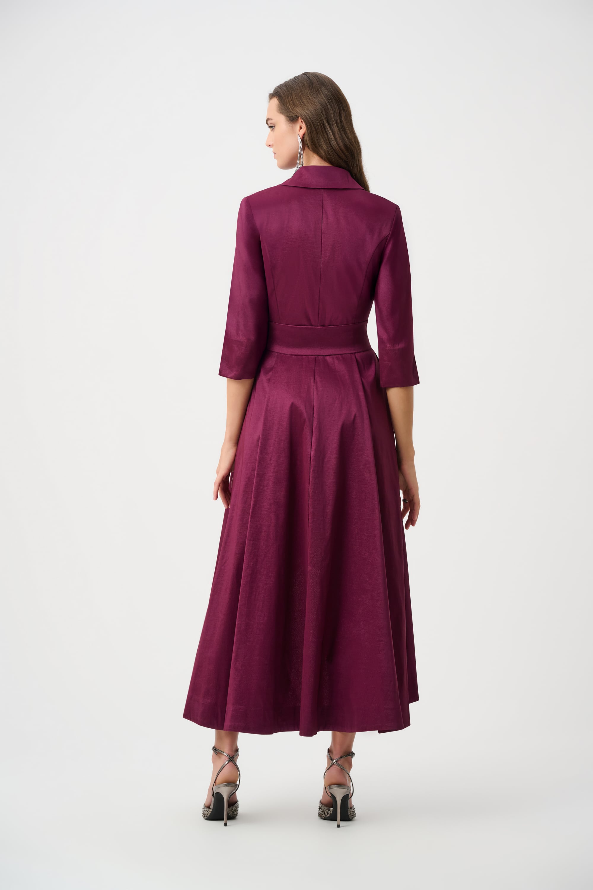 Signature | Stretch Taffeta Fit and Flare Wrap Dress