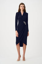 Signature | Silky Knit Sheath Wrap Dress