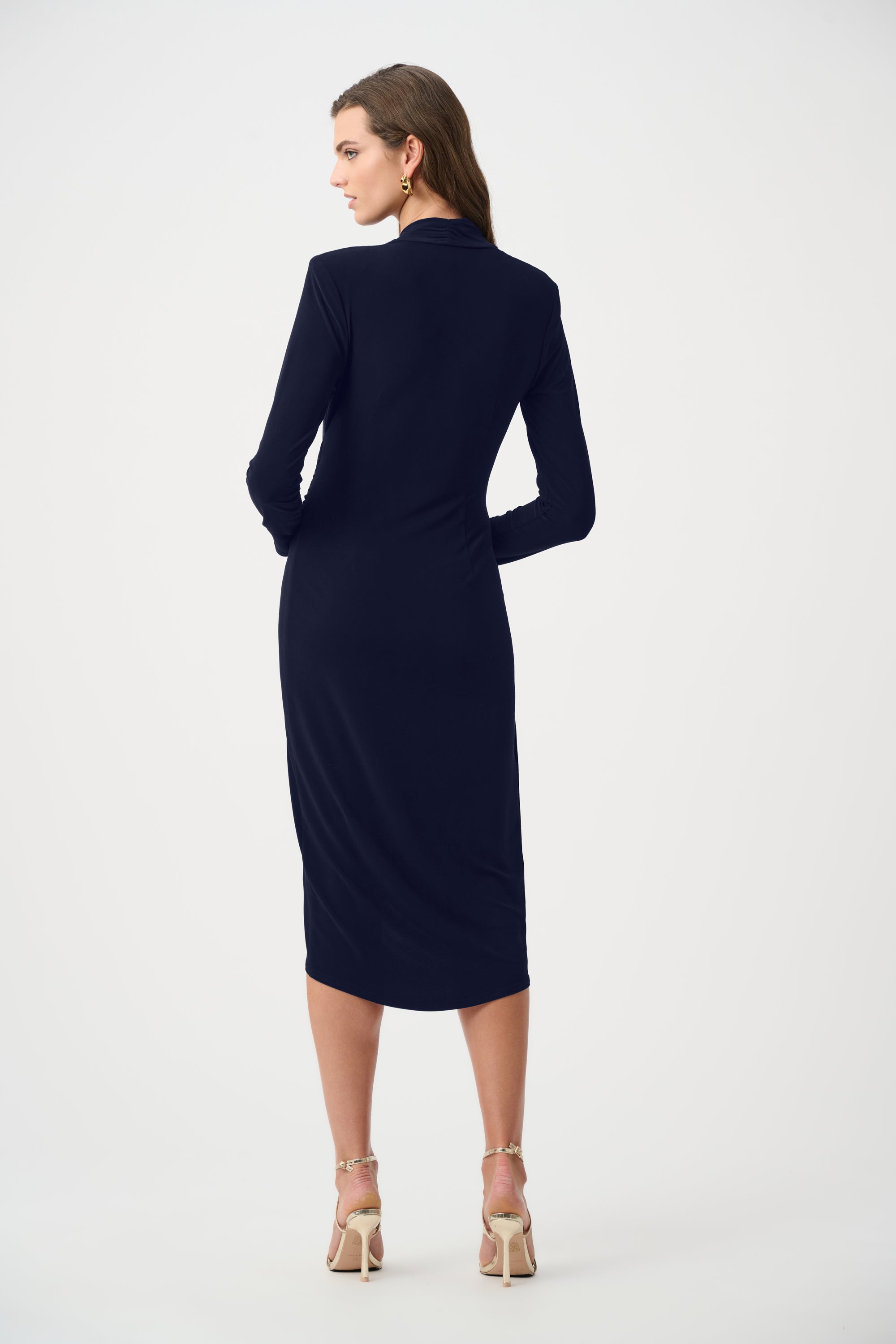 Signature | Silky Knit Sheath Wrap Dress