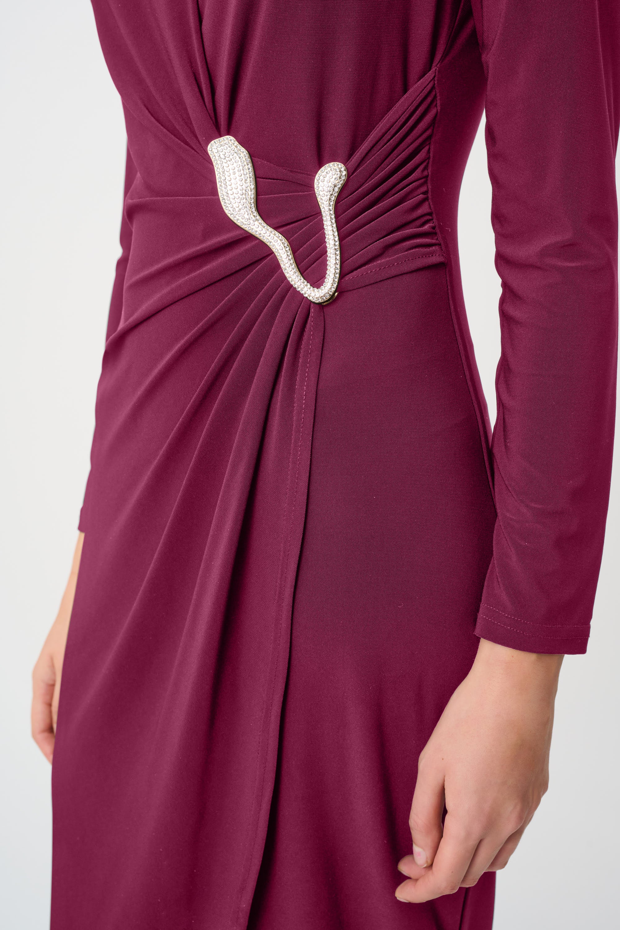 Signature | Silky Knit Sheath Wrap Dress