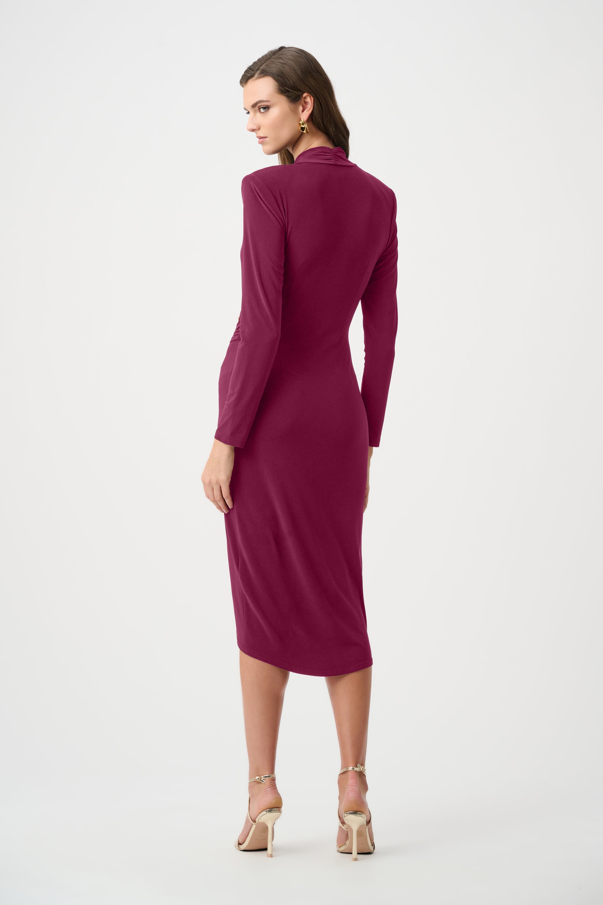 Signature | Silky Knit Sheath Wrap Dress