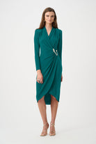 Signature | Silky Knit Sheath Wrap Dress