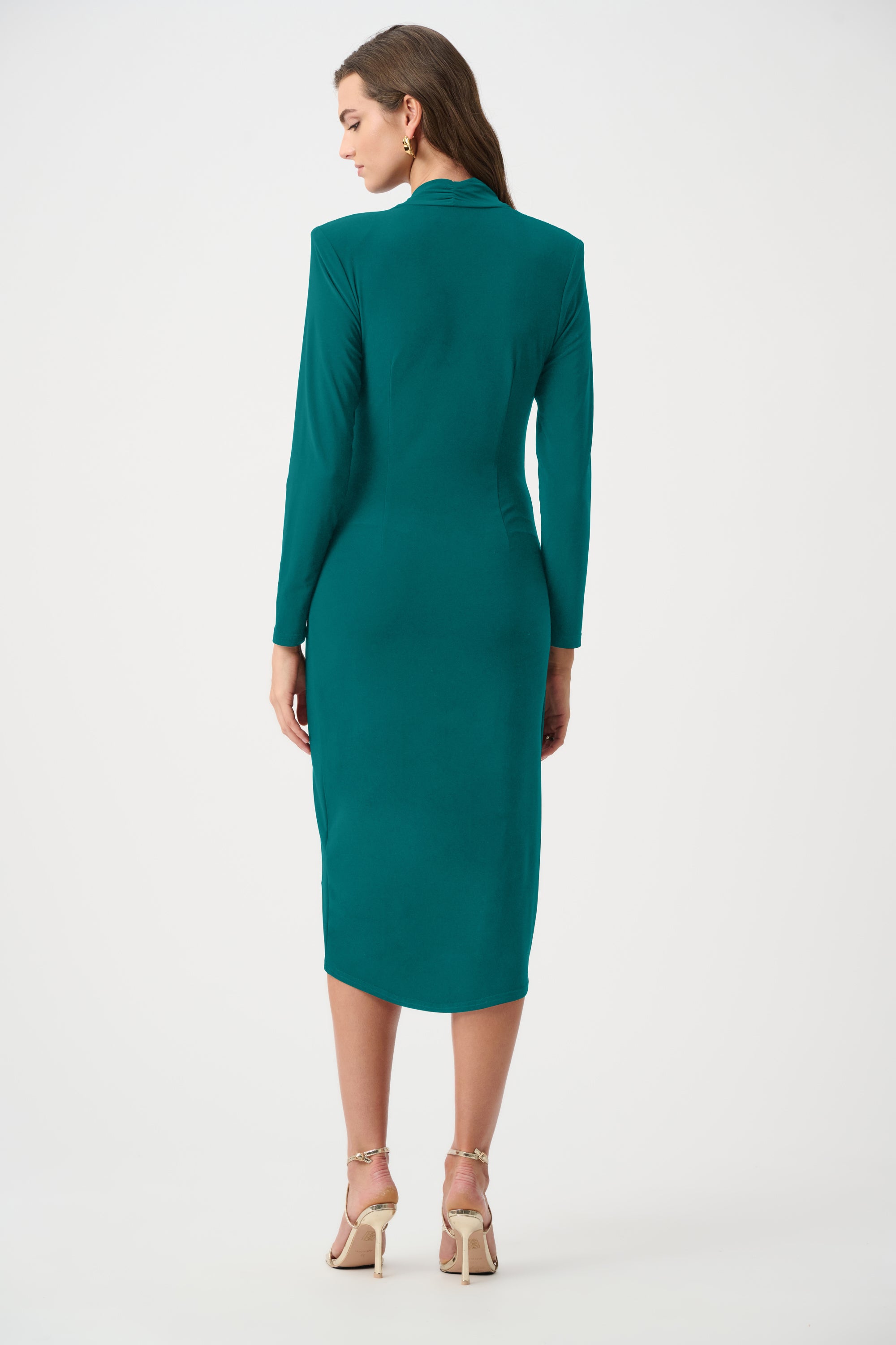 Signature | Silky Knit Sheath Wrap Dress
