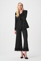 Signature | Scuba Crepe Fitted Blazer With Fringe