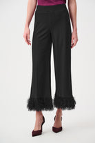 Signature | Scuba Crepe Wide Leg  Pants With Fringe