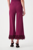Signature | Scuba Crepe Wide Leg  Pants With Fringe