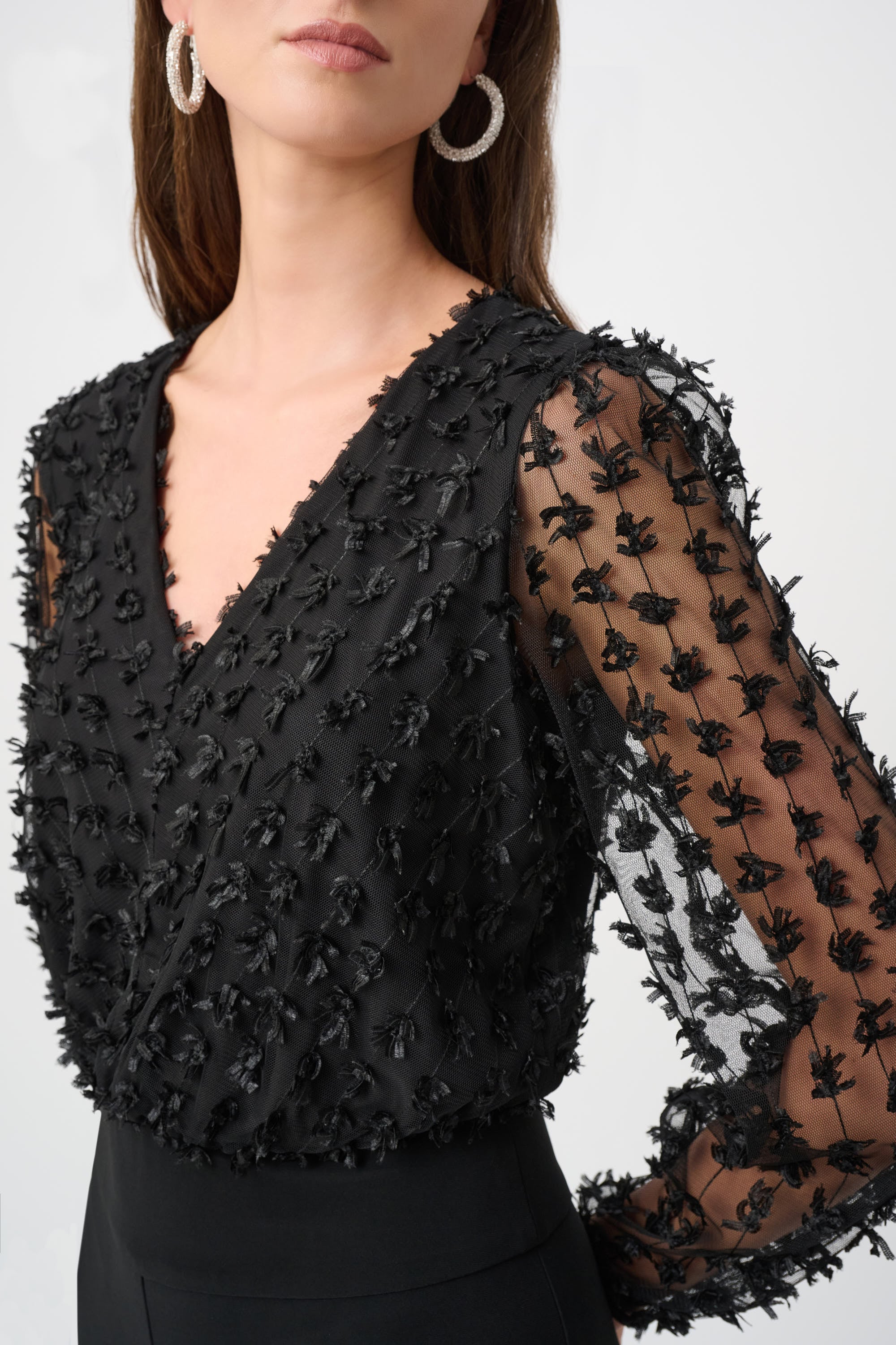 Signature | Silky Knit and Sheer Novelty Wide Leg Jumpsuit