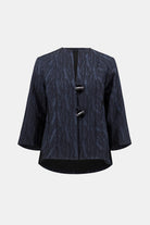 Signature | Foil-Textured Jacquard Trapeze Jacket