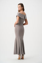 Signature | Sparkle Knit Off-Shoulder Trumpet Dress