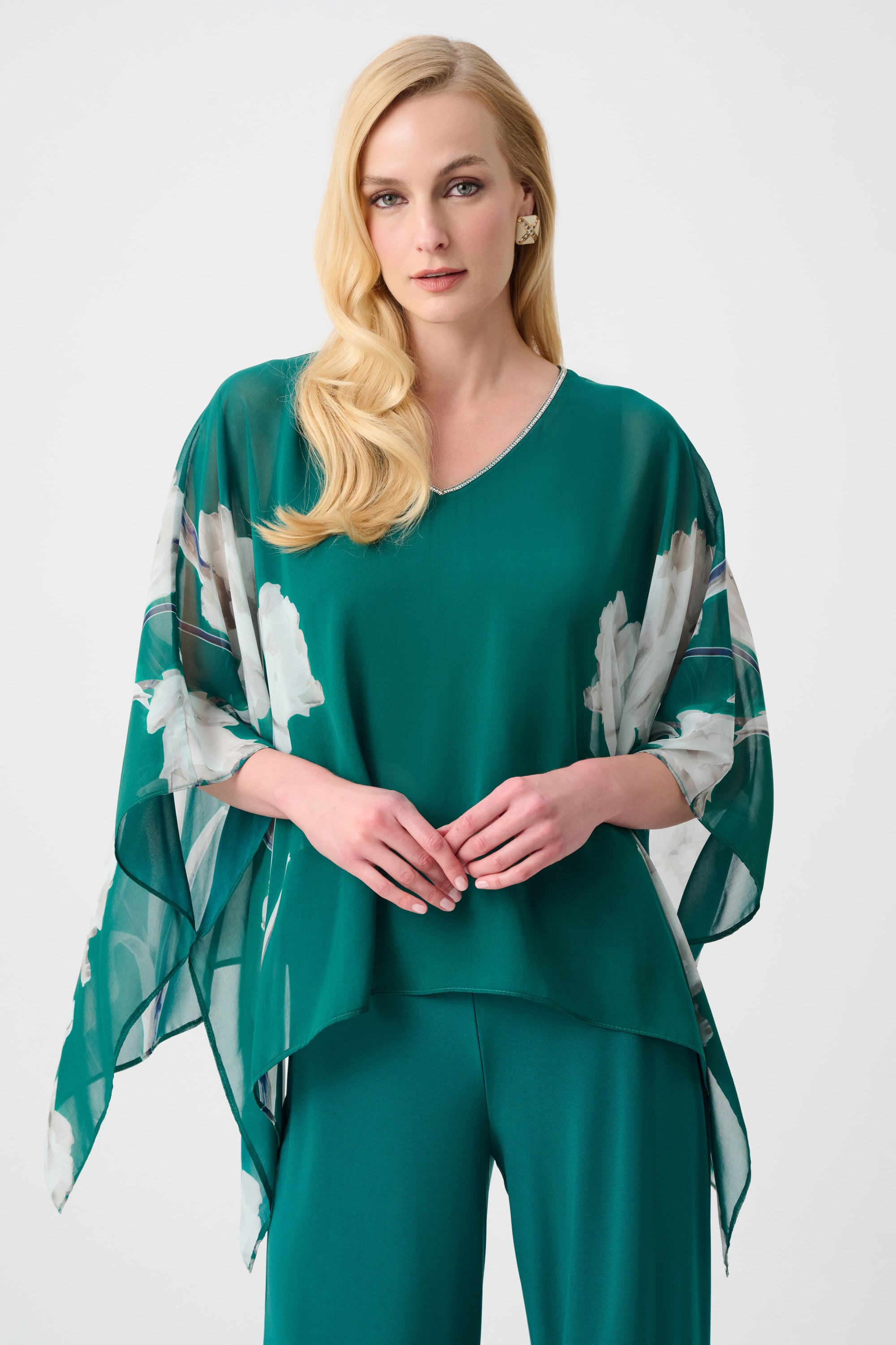 Signature | Recycled Chiffon Floral Print Poncho
