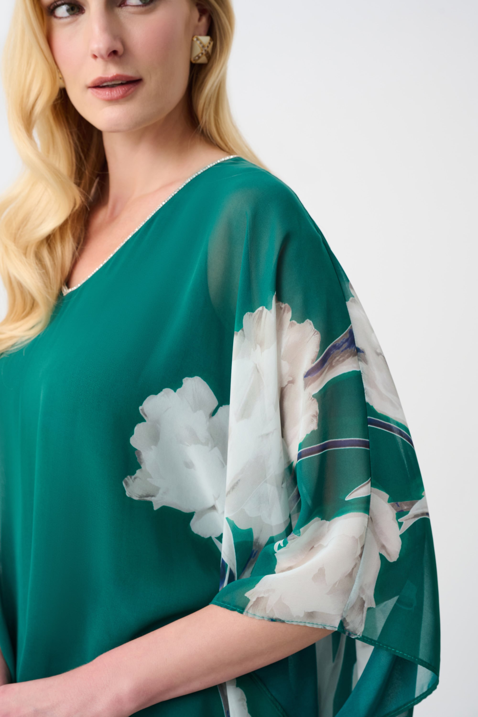 Signature | Recycled Chiffon Floral Print Poncho