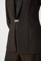 Signature | Sparkle Knit Shawl Collar Fitted Blazer