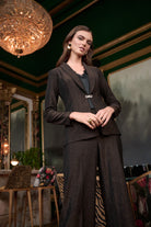 Signature | Sparkle Knit Shawl Collar Fitted Blazer