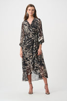 Signature | Chiffon Printed Fit and Flare Wrap Dress