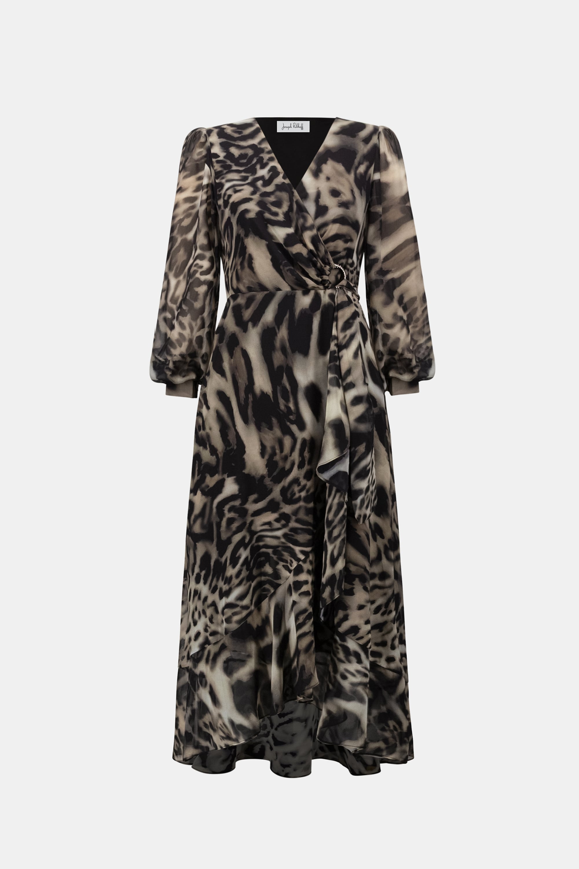 Signature | Chiffon Printed Fit and Flare Wrap Dress