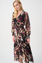 Signature | Chiffon Printed Fit and Flare Wrap Dress