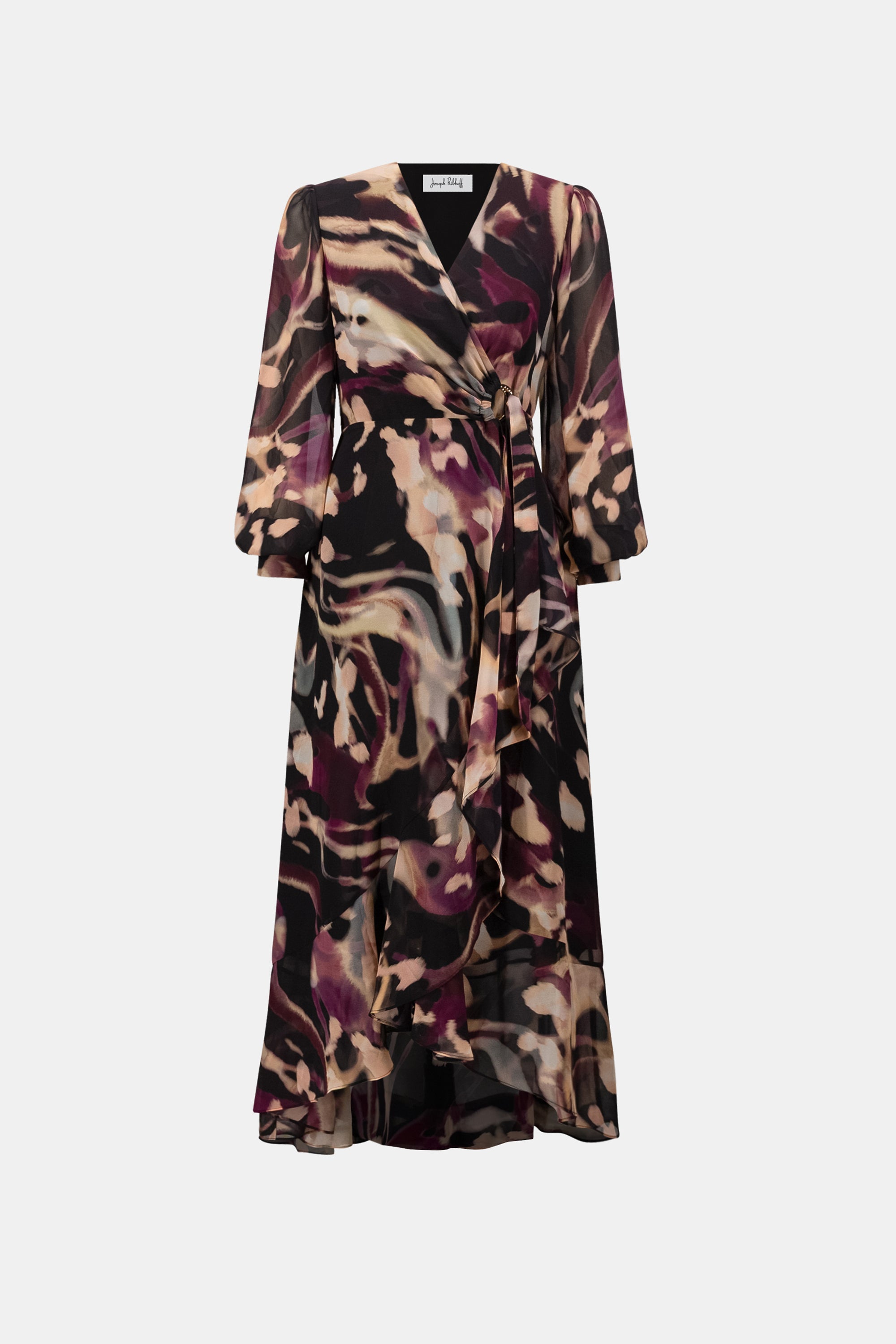 Signature | Chiffon Printed Fit and Flare Wrap Dress