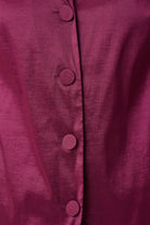 Signature | Stretch Taffeta Fitted Blouse With Rhinestone Buttons
