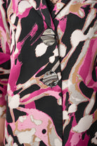 Signature | Jacquard Abstract Print Trapeze Jacket