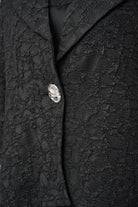 Signature | Lurex Textured Jacquard Lapel-Collar Trapeze Jacket