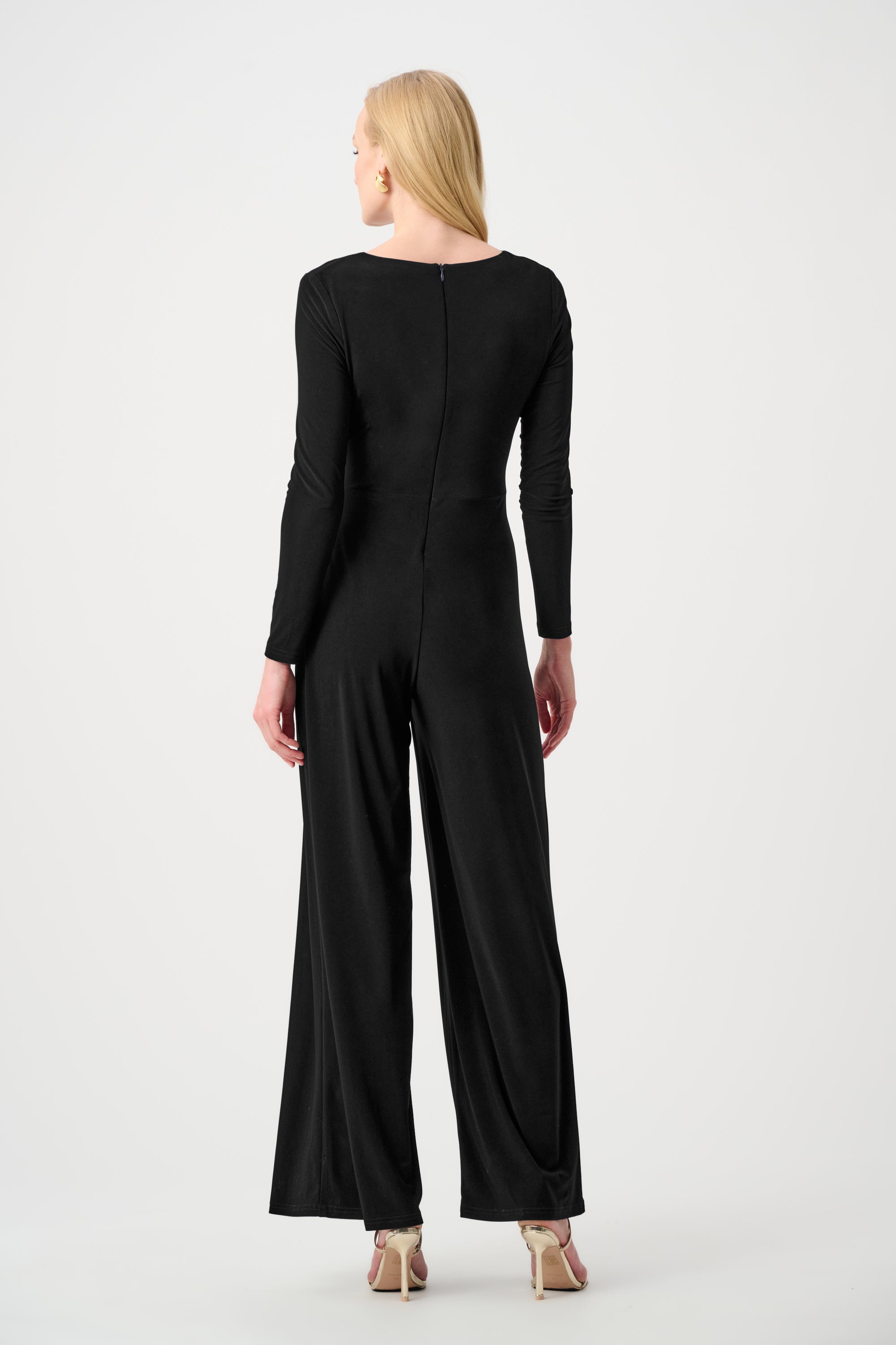 Signature | Silky Knit Wide Leg Wrap Jumpsuit