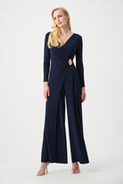 Signature | Silky Knit Wide Leg Wrap Jumpsuit