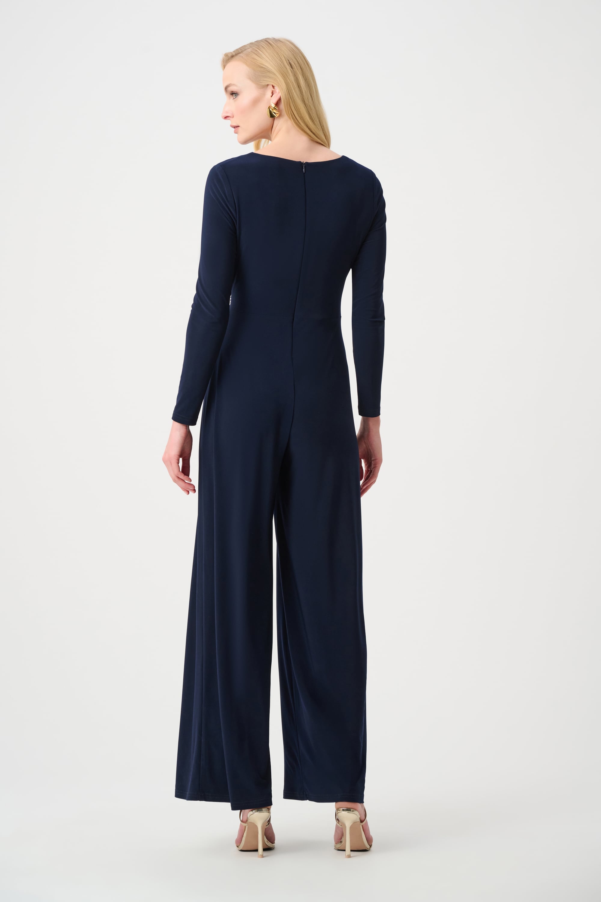 Signature | Silky Knit Wide Leg Wrap Jumpsuit