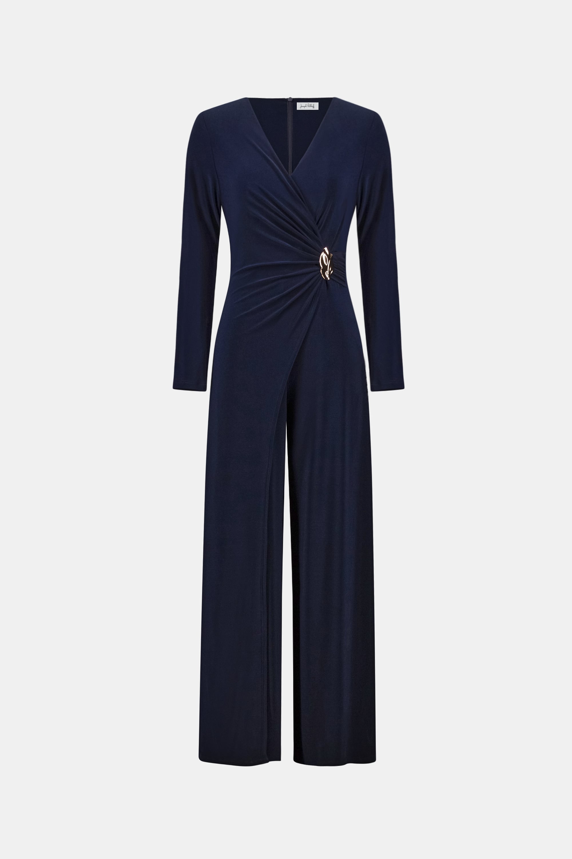 Signature | Silky Knit Wide Leg Wrap Jumpsuit