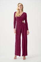 Signature | Silky Knit Wide Leg Wrap Jumpsuit