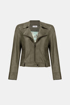 Foiled Faux Suede Fitted Jacket